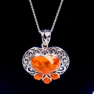 🧡Sponge Coral Heart Pendant🧡